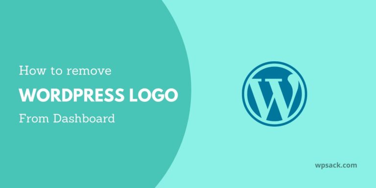 Featured image for removing WordPress logo/icon from WordPress admin panel or WP dashboard