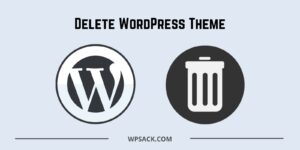 How to delete a WordPress theme