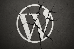 An illustration showing broken wordpress